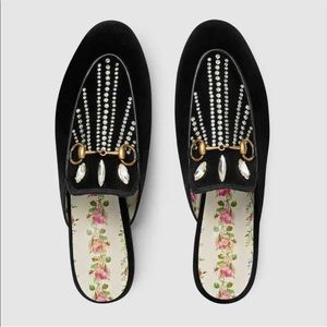 ISO DONT BUY Gucci princetown velvet crystal mule